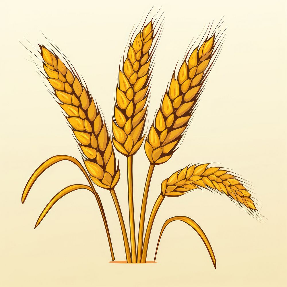 Cute wheat clipart plant food agriculture.
