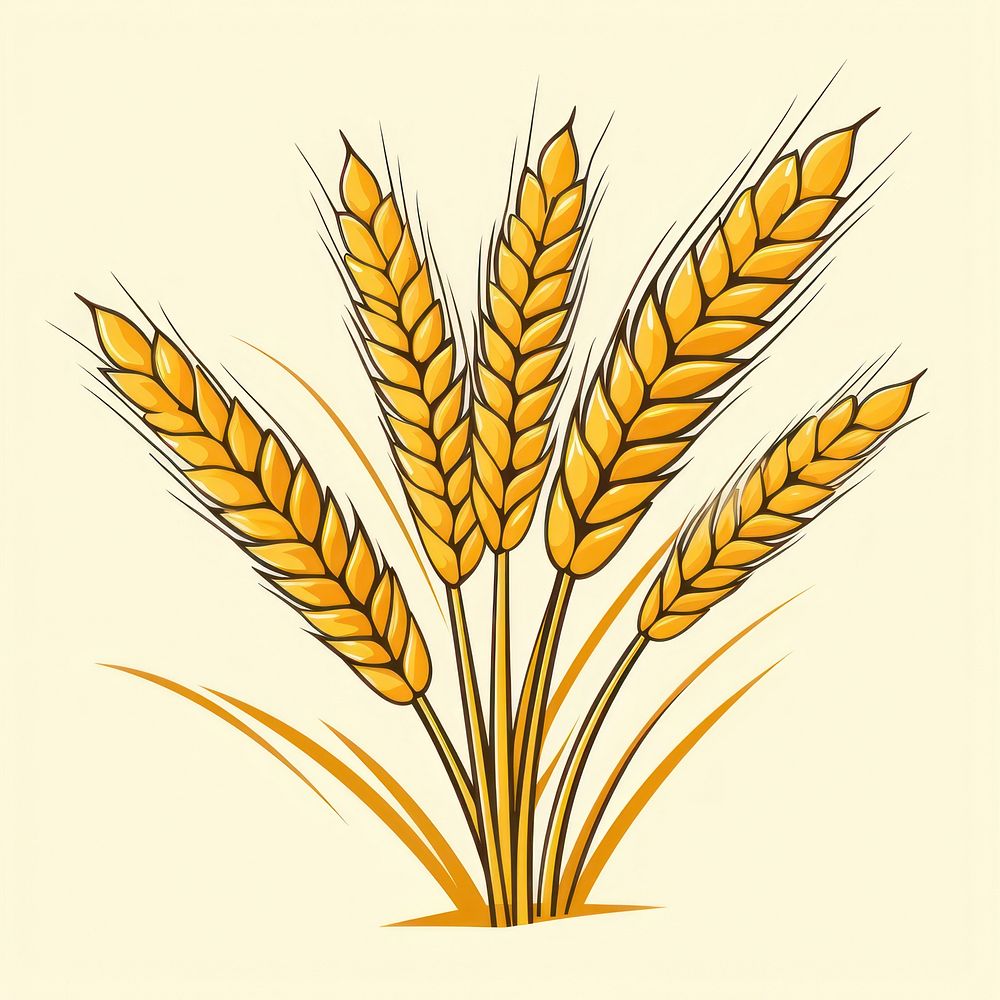 Cute wheat clipart agriculture plant field.