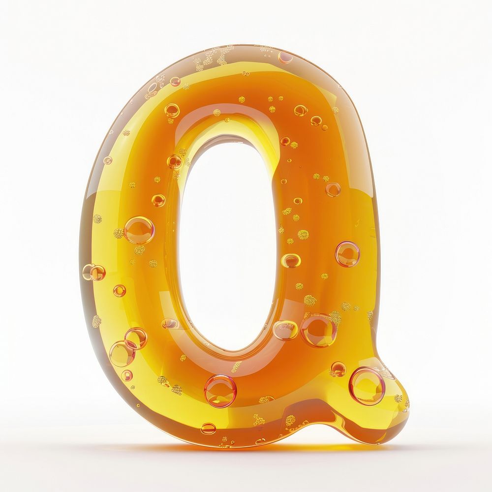 Letter Q number bubble yellow.