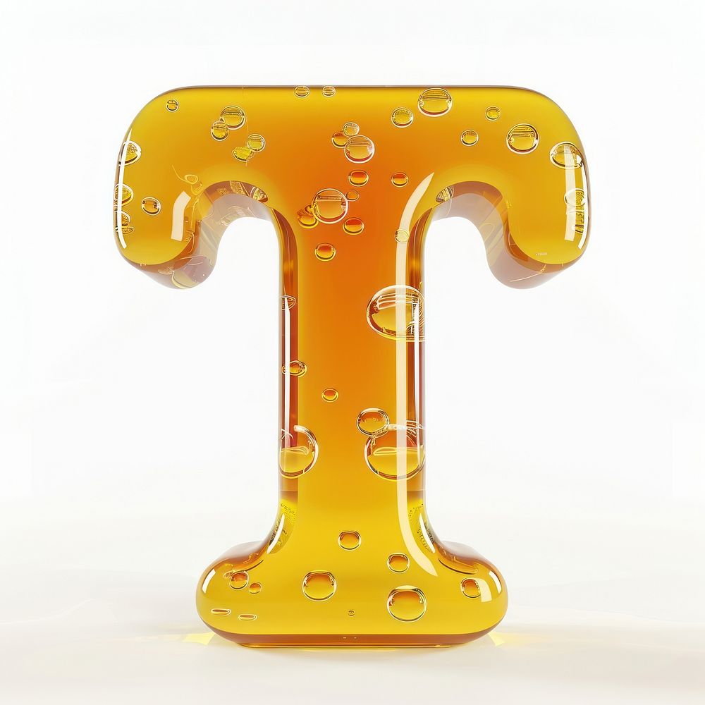 Letter T yellow number symbol.