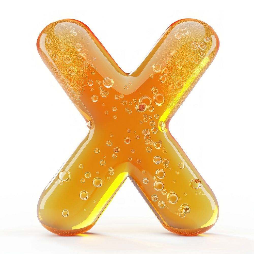 Letter X yellow shape honey.