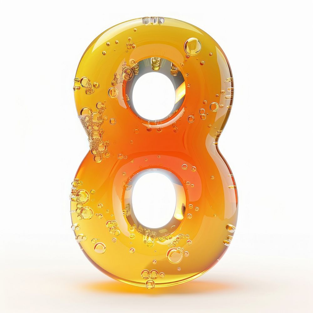 Number 8 number alphabet yellow. | Premium Photo Illustration - rawpixel