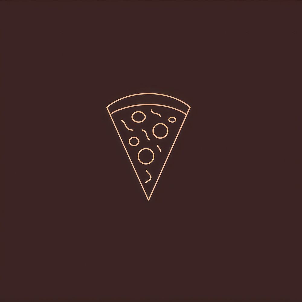 Italian pizza line logo blackboard.