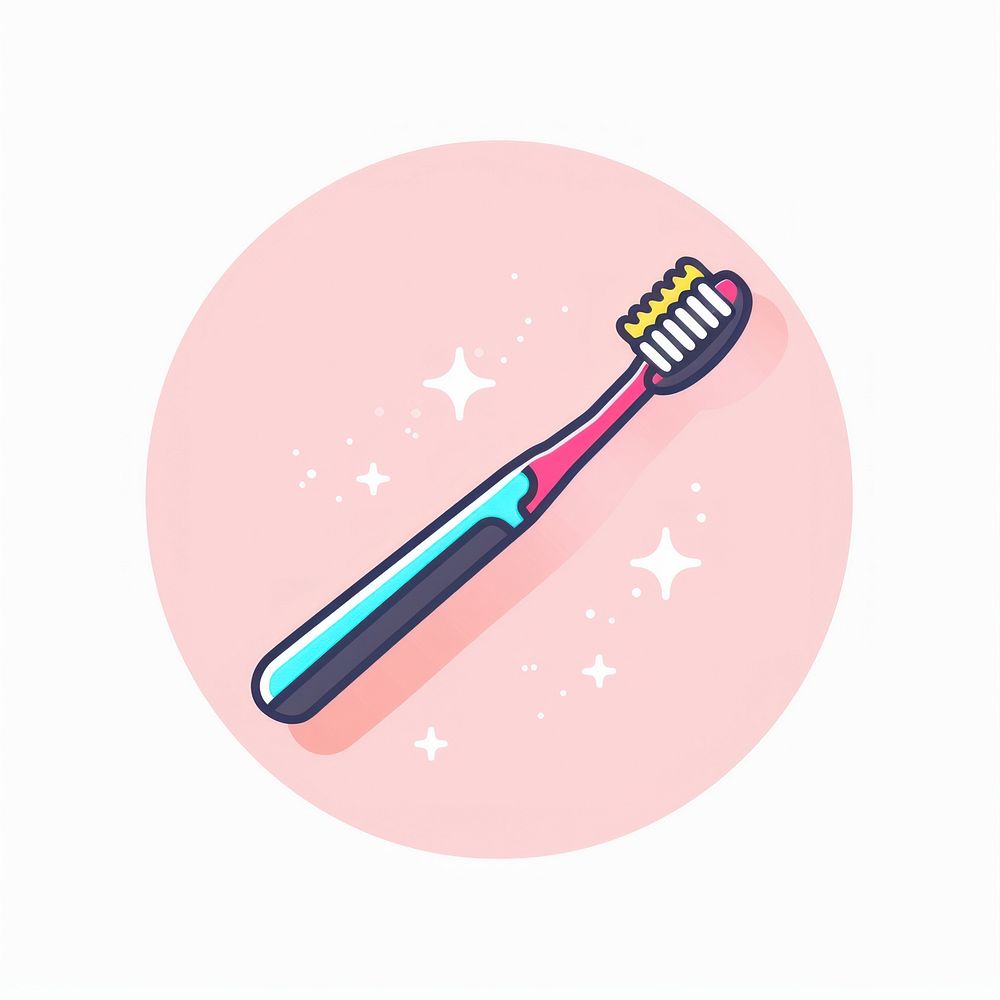 Toothbrush illustration tool science circle.