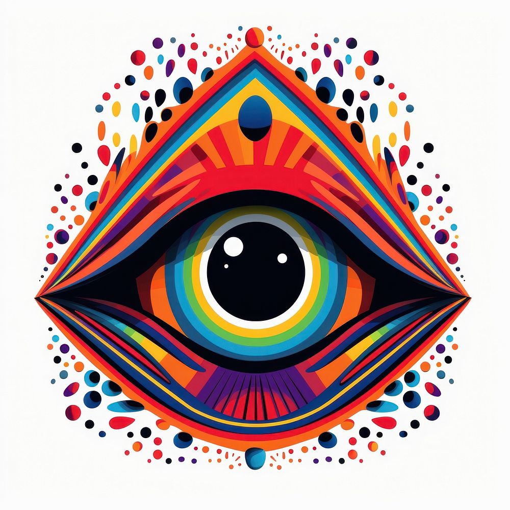 Eye art graphics pattern.