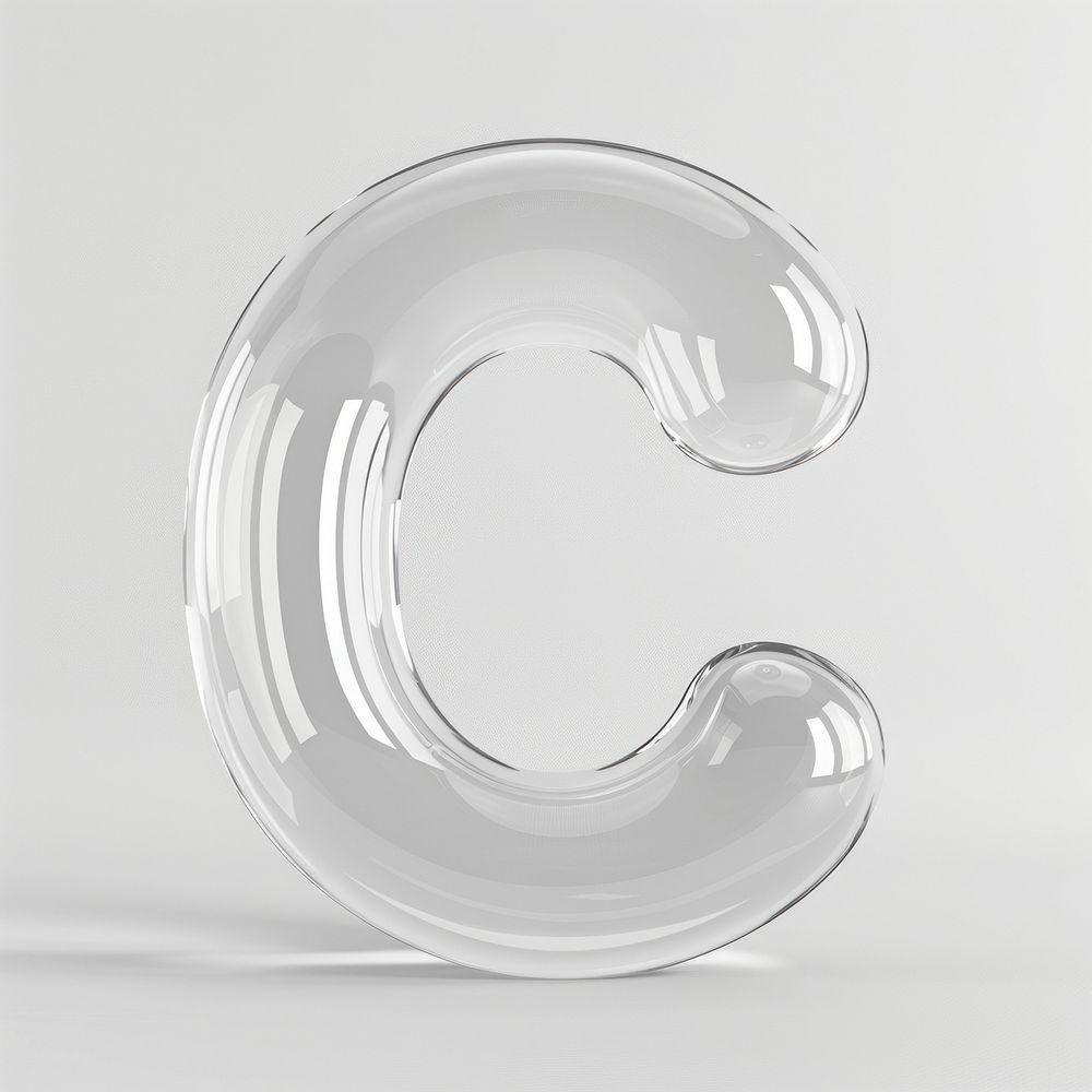Letter C glass simplicity circle.