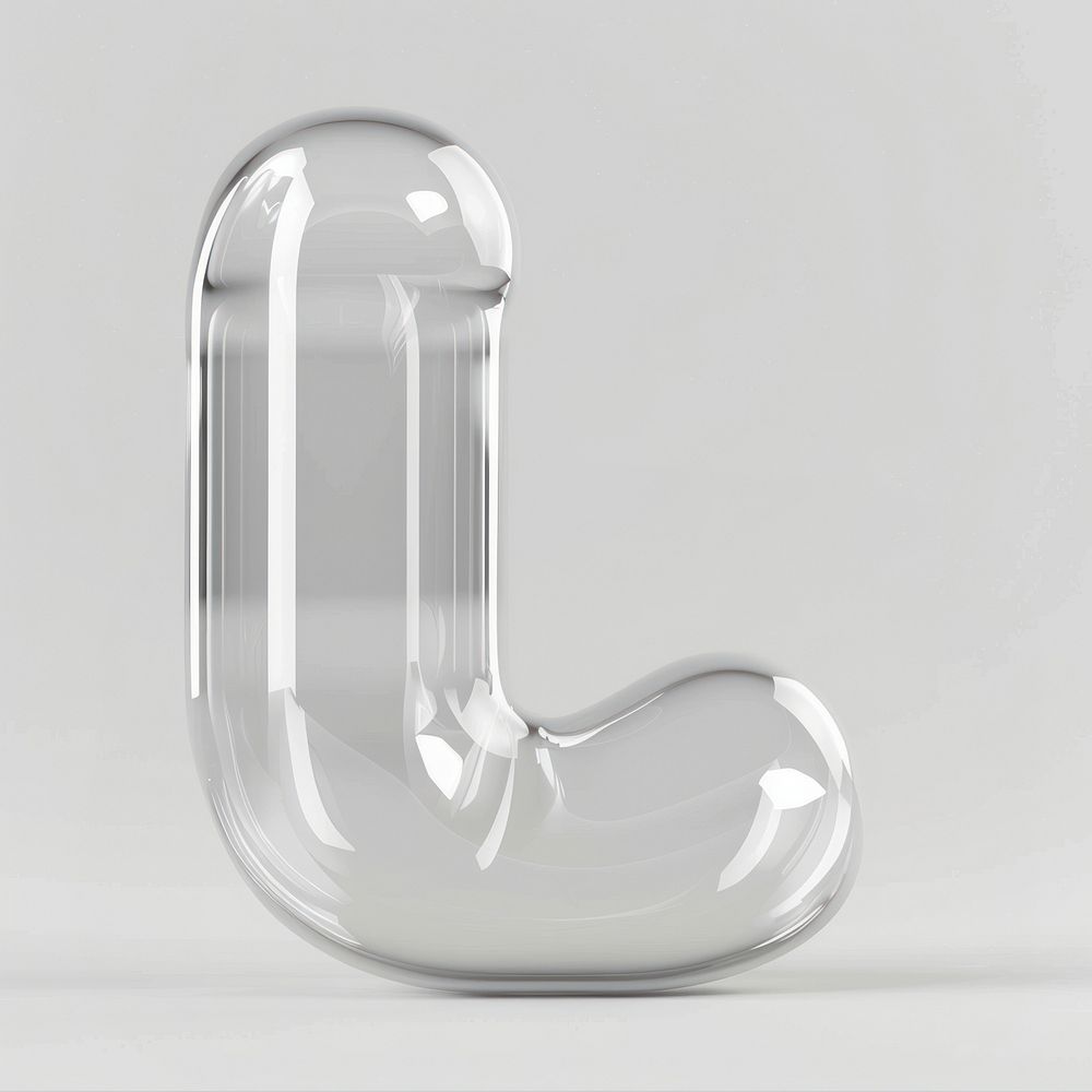 Letter L white glass furniture.