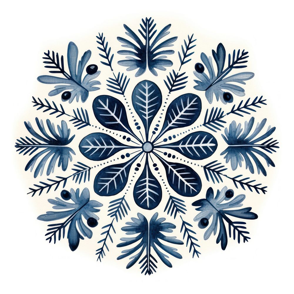 Snowflakes pattern circle plant.