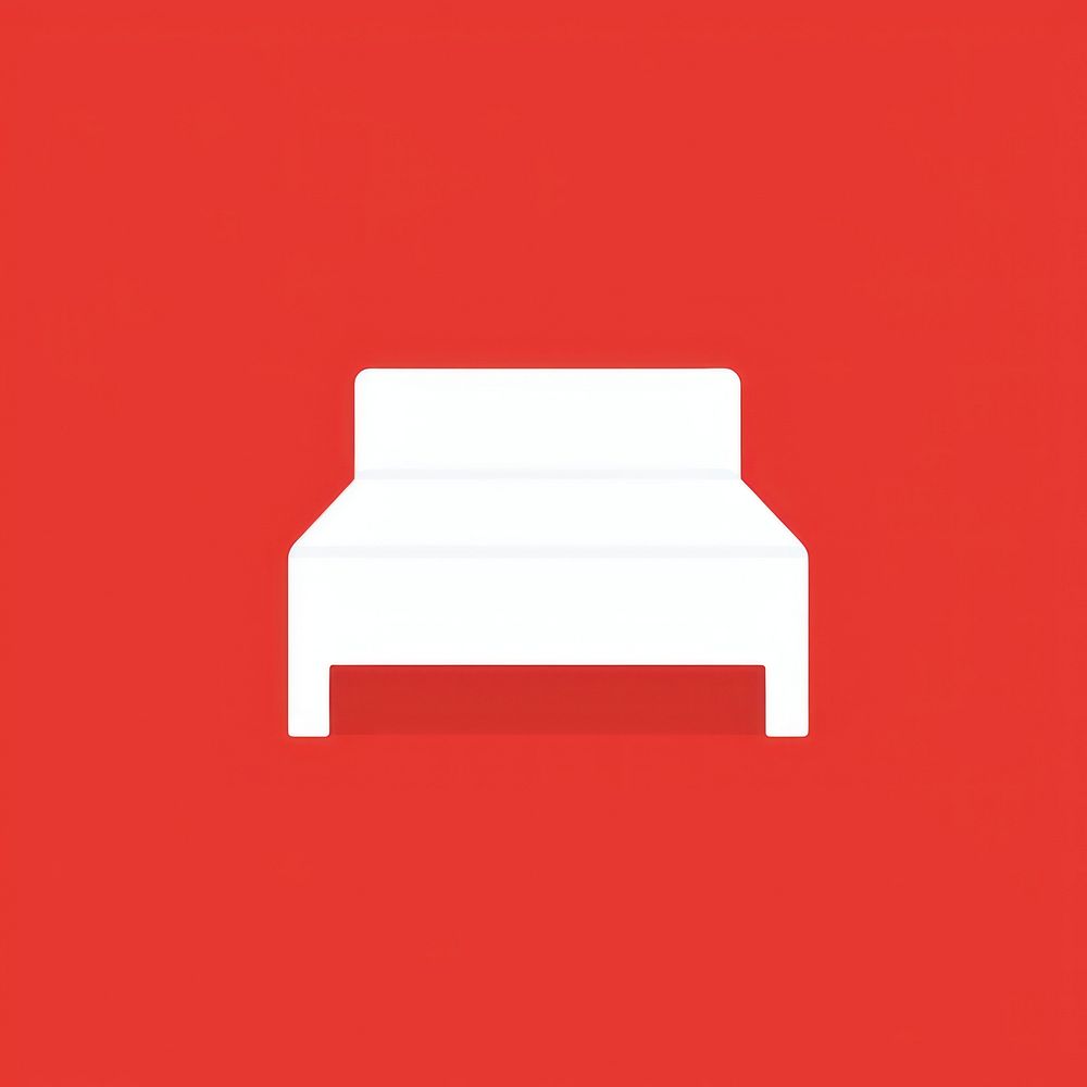 Bed icon furniture comfortable relaxation.