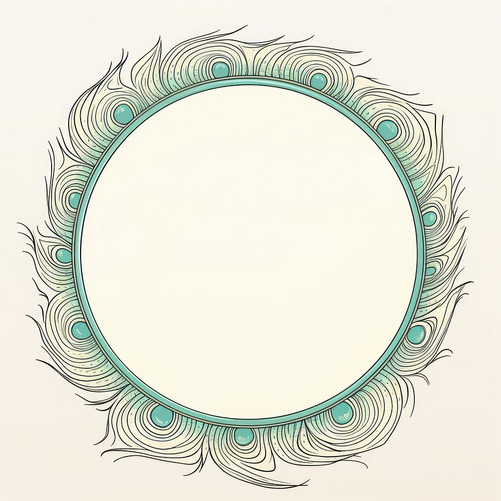 Circle frame peacock feather photography chandelier turquoise.