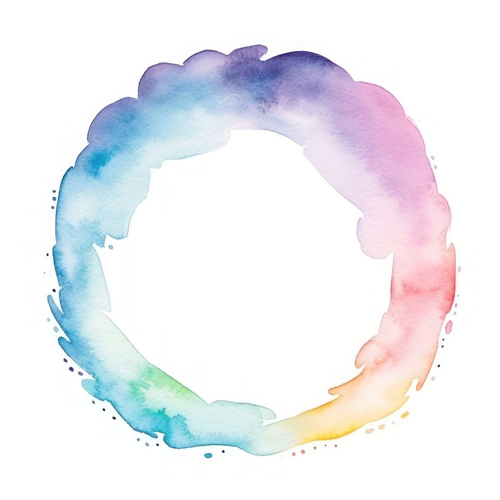 Rainbow frame watercolor white background accessories creativity.