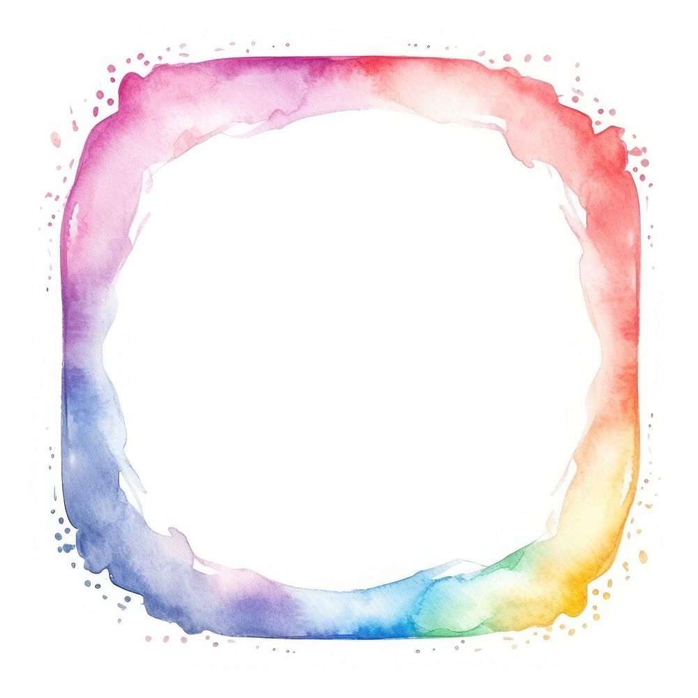 Rainbow frame watercolor backgrounds white background accessories.