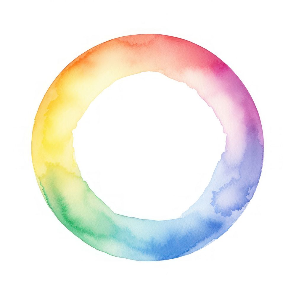 Rainbow icon frame watercolor white background accessories creativity.
