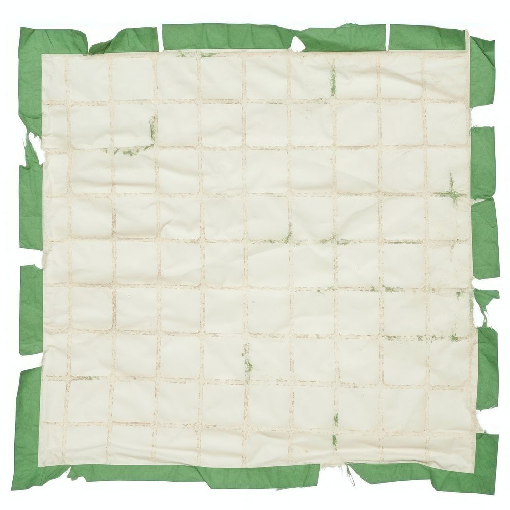 Green grids ripped paper backgrounds white background rectangle.