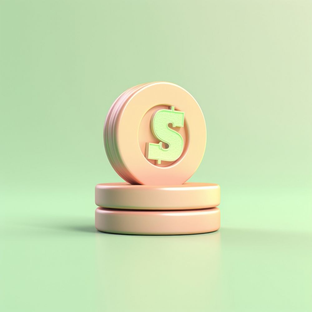 3d render llustrations of dollar icon number investment medication.
