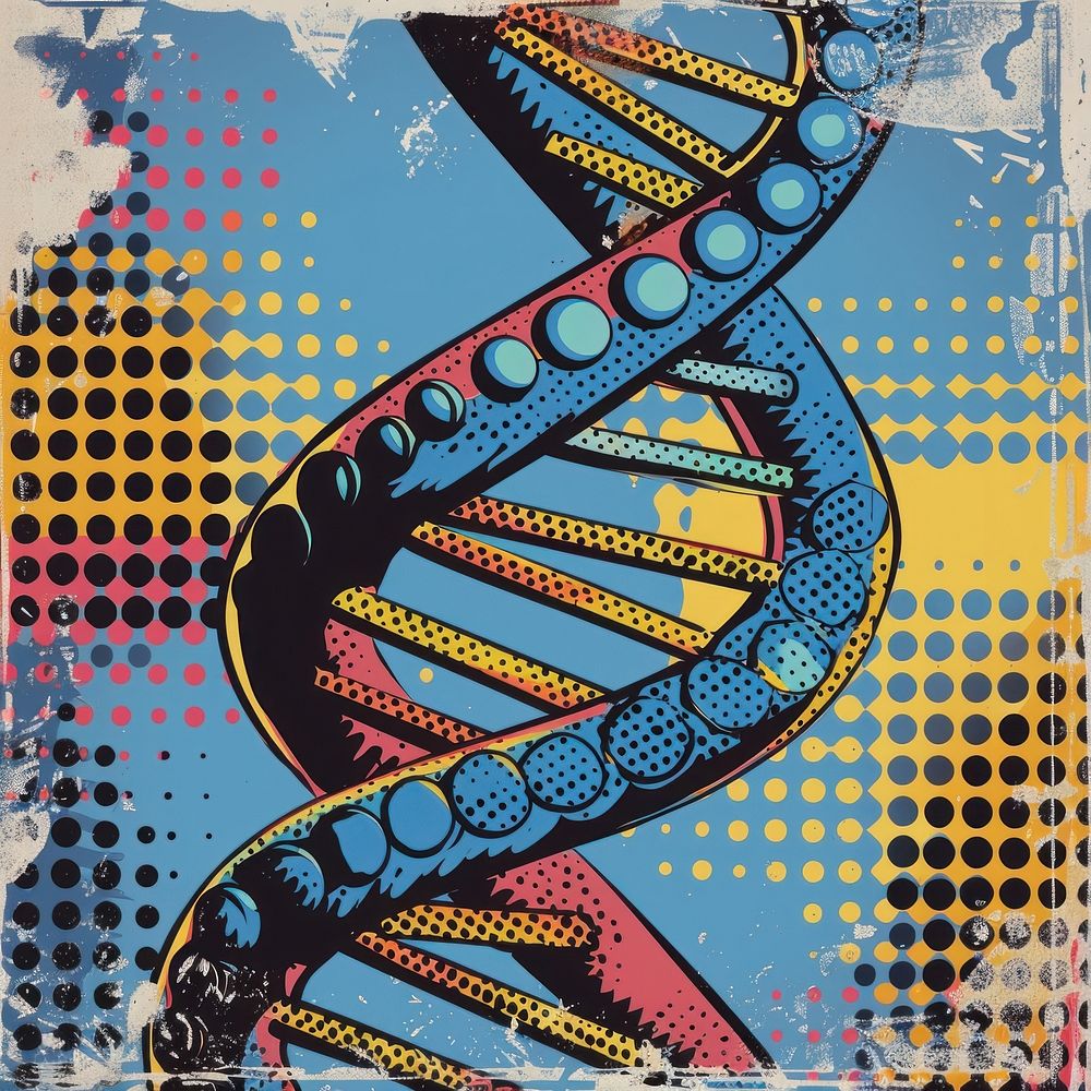 Vector illustrated of a dna art backgrounds technology.