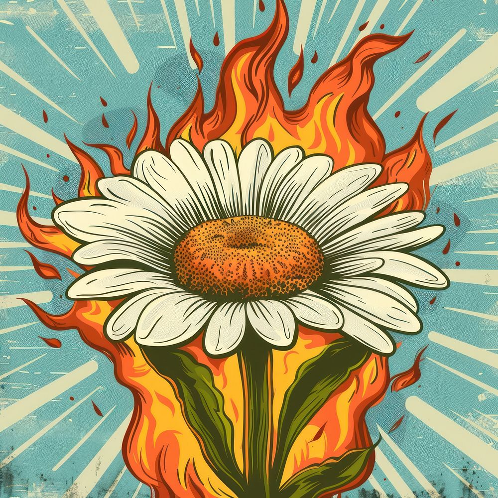Vector illustrated of a daisies flower art sunflower daisy.
