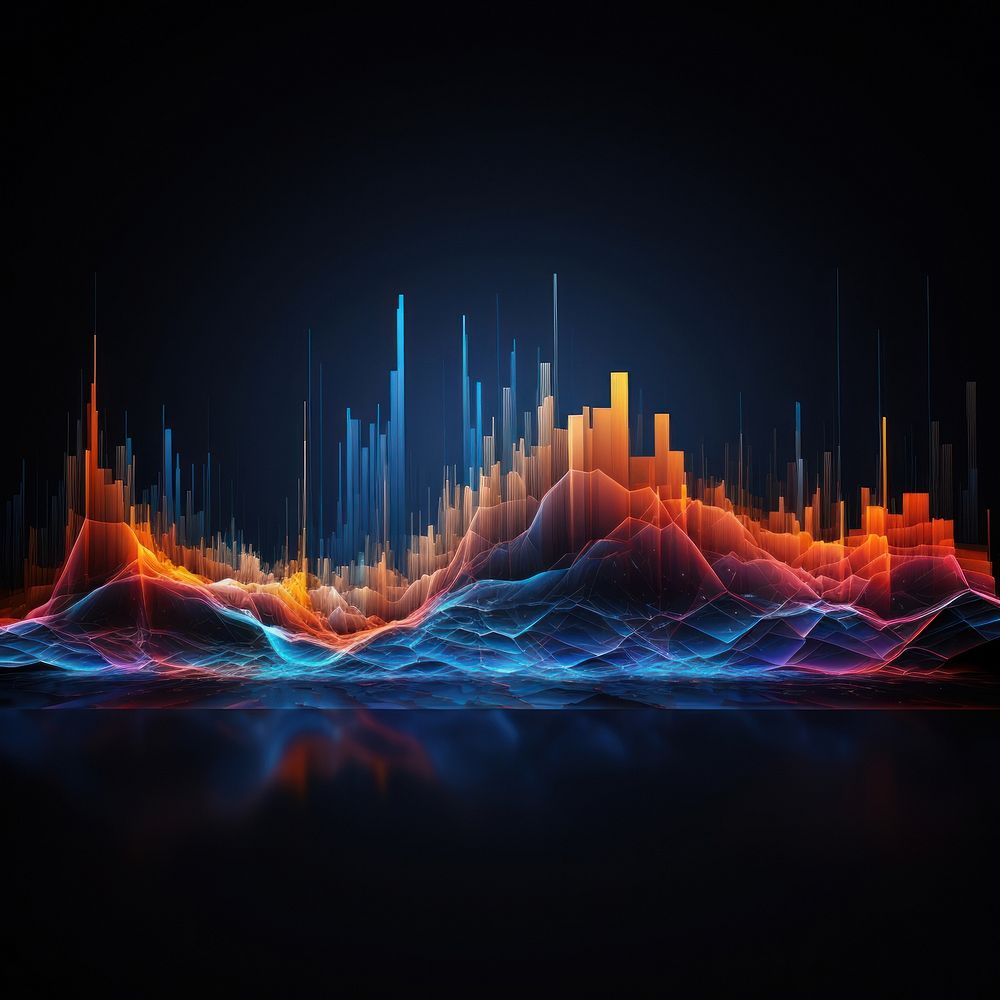 Sound wave backgrounds abstract night.