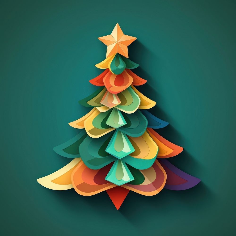 Christmas tree shape illuminated celebration.