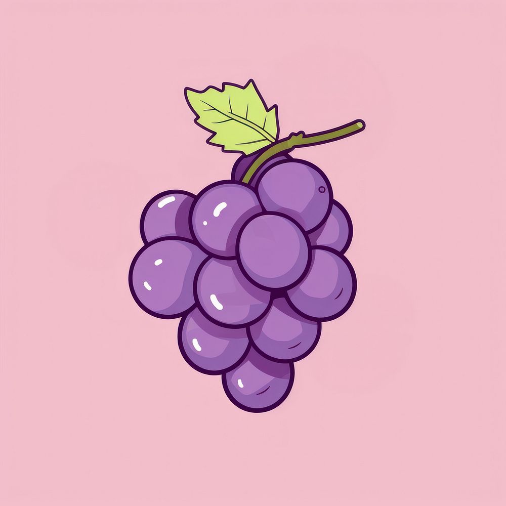 Grape doodle grapes fruit plant.