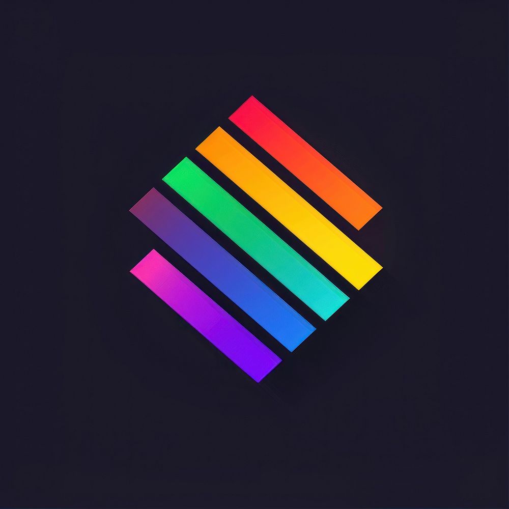 Pride flag logo purple clapperboard.