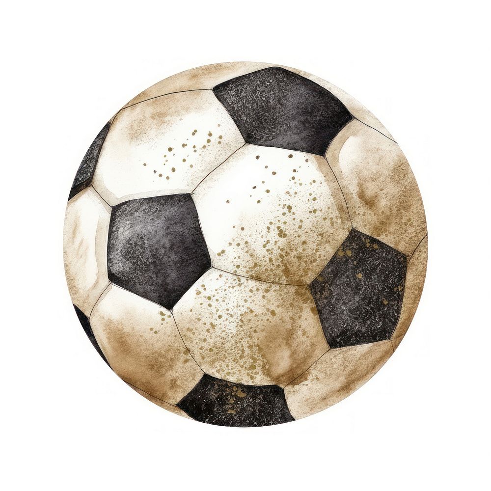 White soccer football sports white background.