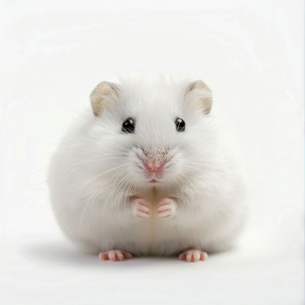 Chubby Hamster light color hamster rodent animal.