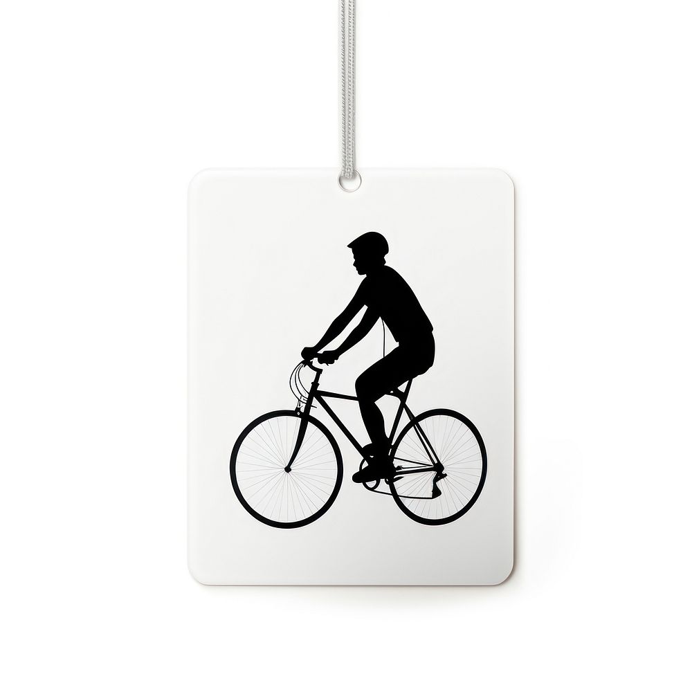 Person cycling Air Freshener bicycle vehicle helmet.