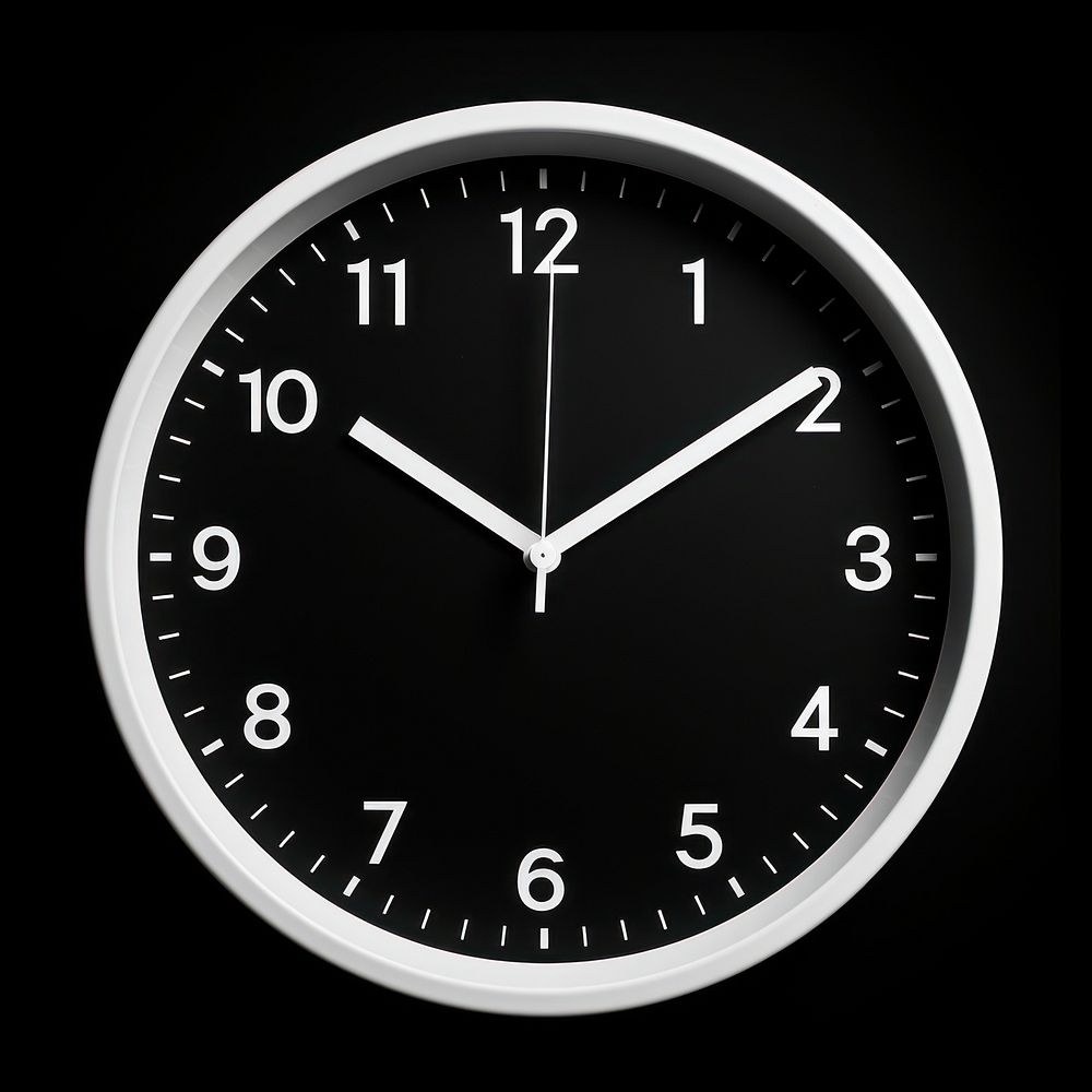 Clock digital white monochrome deadline.