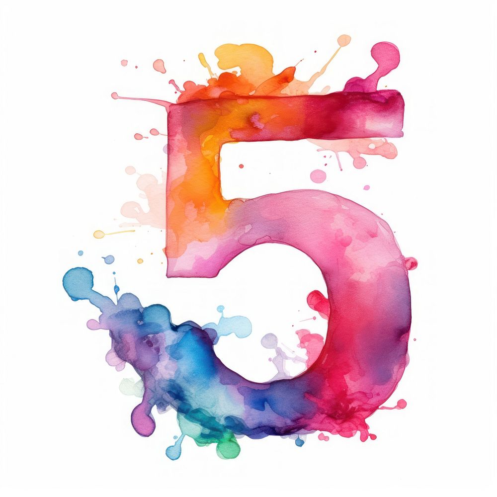 Number font white background creativity.