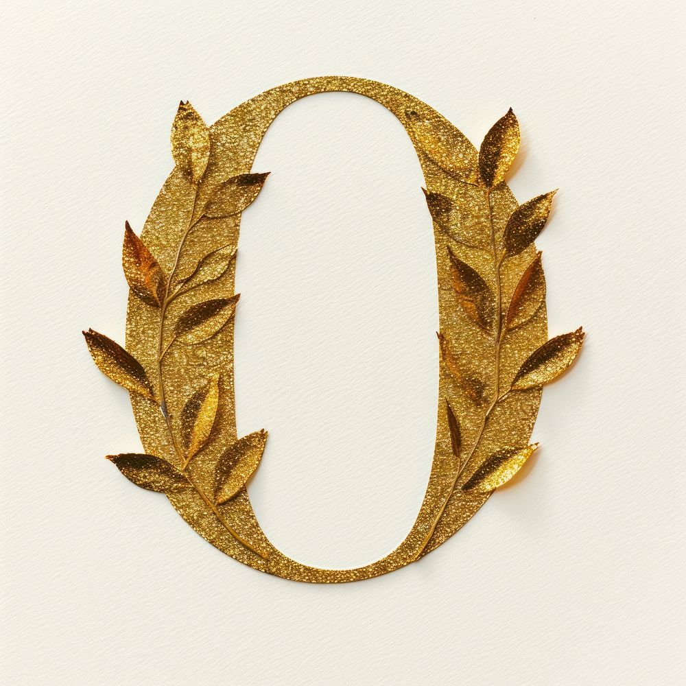 Gold jewelry shape leaf.