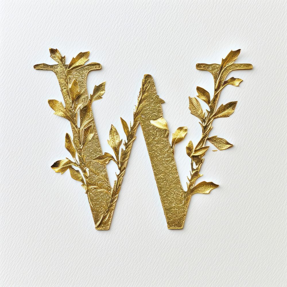 Gold leaf plant font.