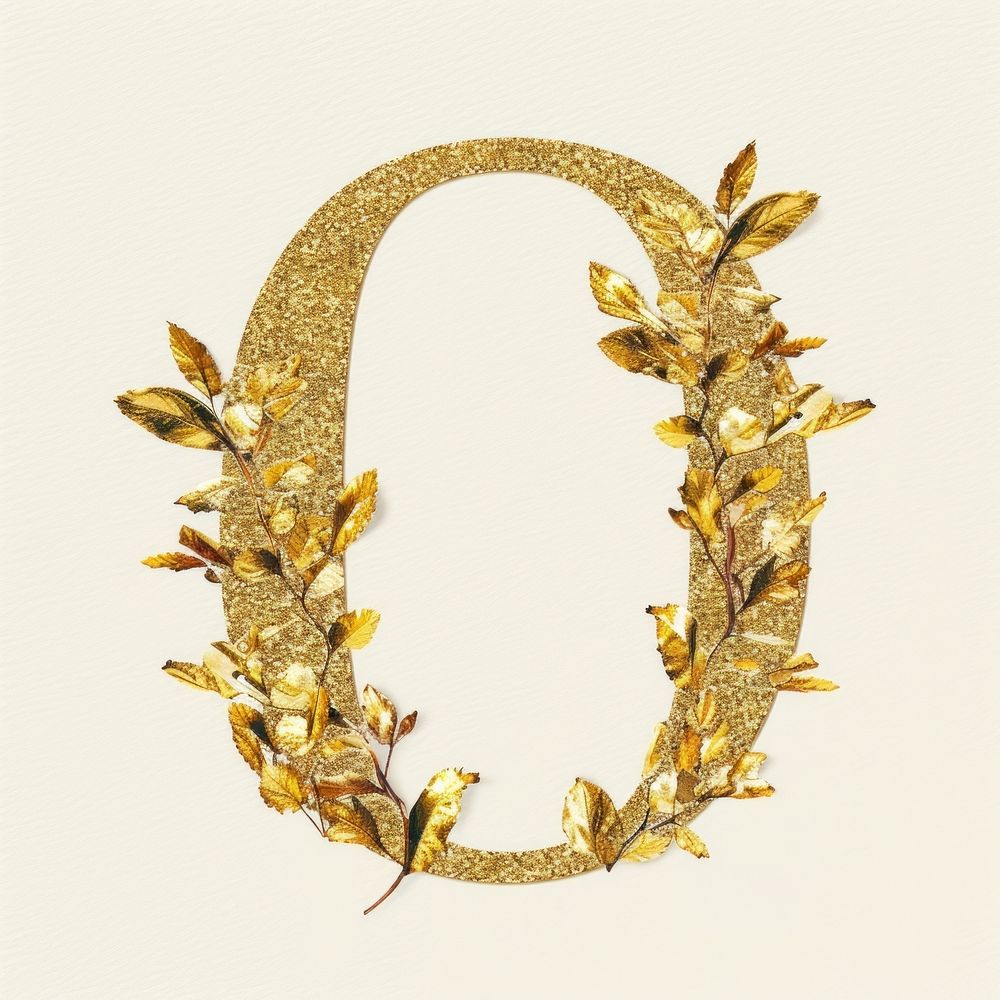 Gold font leaf accessories. | Premium Photo Illustration - rawpixel