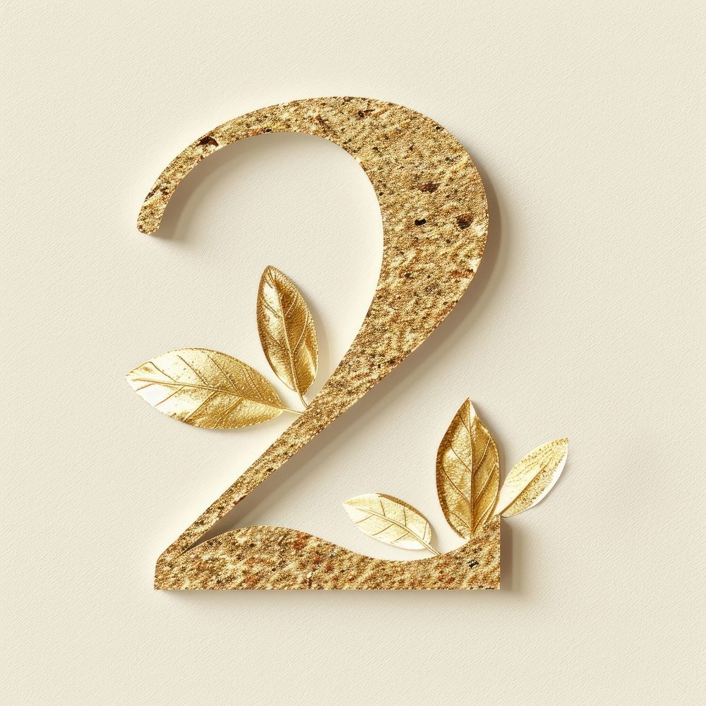 Number jewelry gold font.
