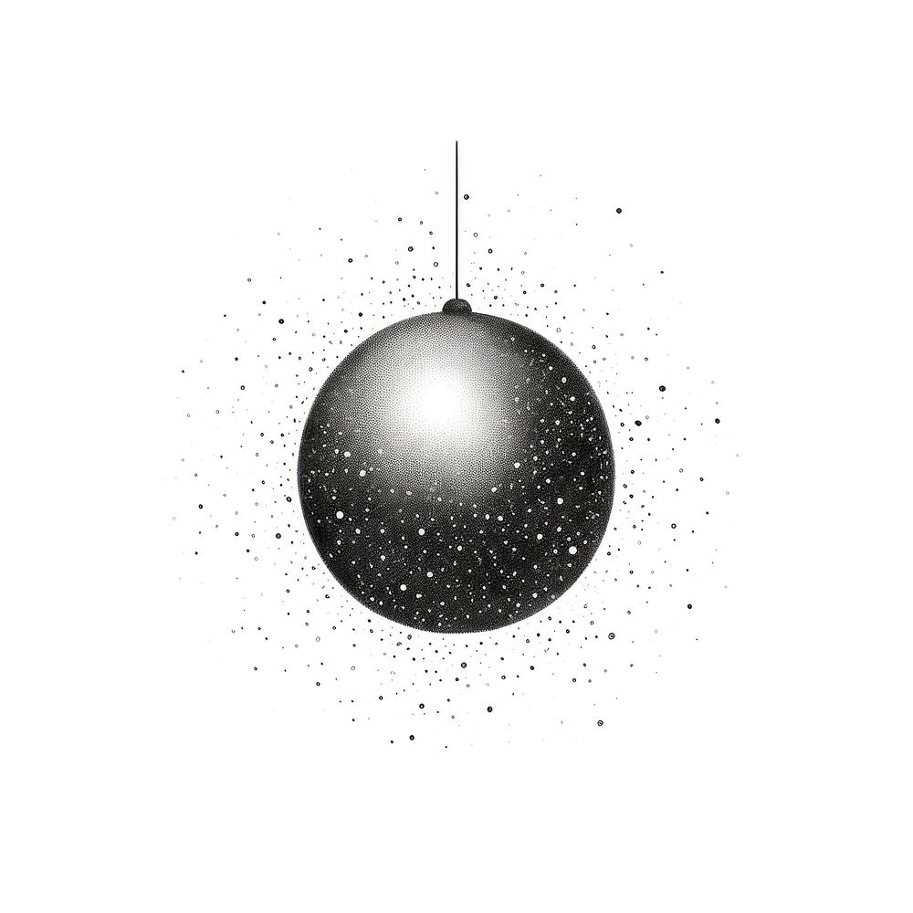 Disco ball sphere white background illuminated.