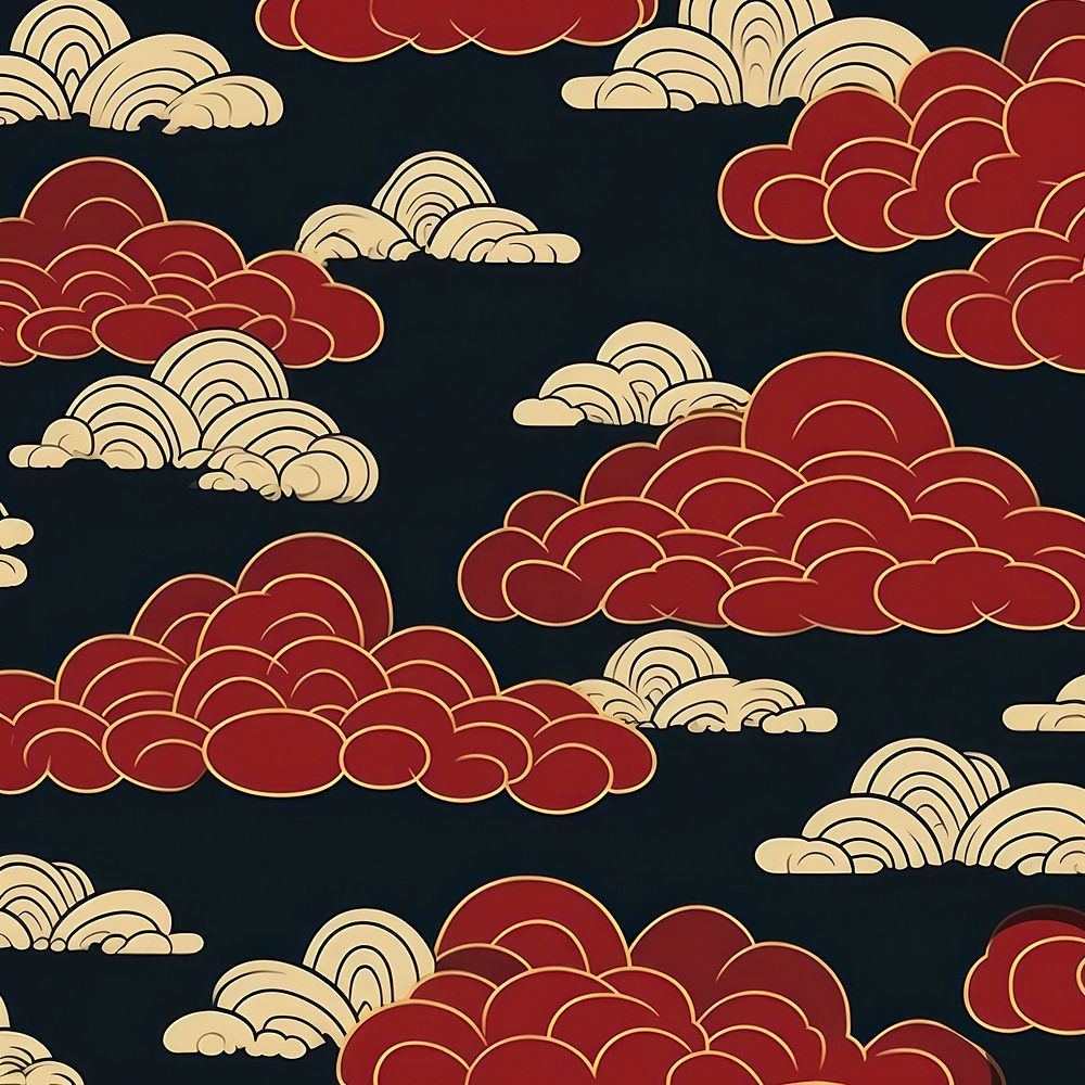 Chinese cloud pattern red backgrounds.