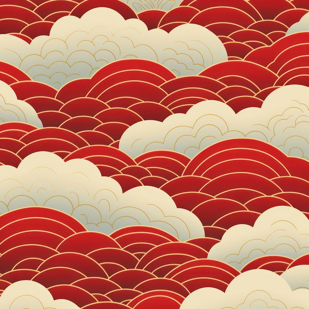 Chinese cloud pattern red transportation.