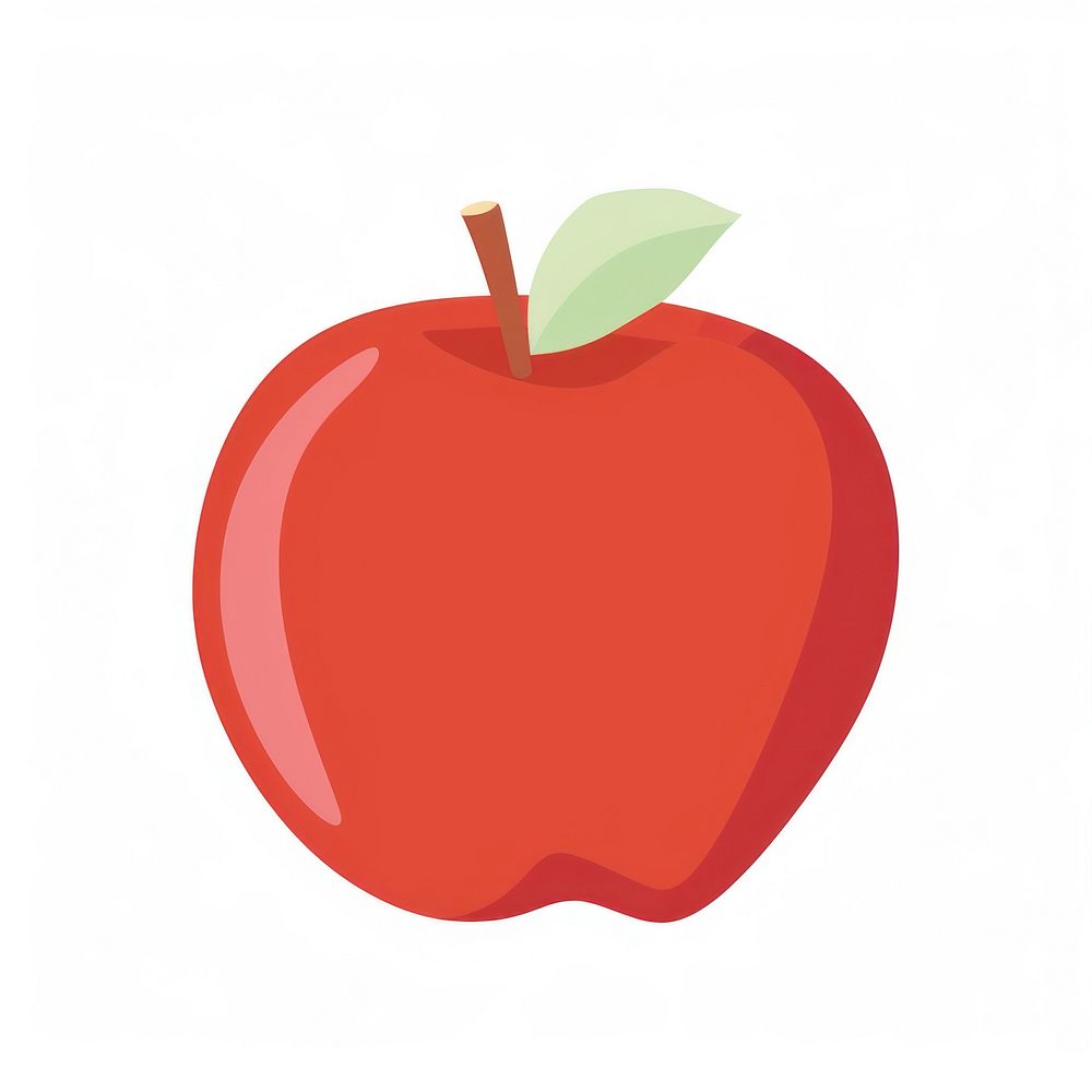 Retro Cantoon Red Apple Fruit 