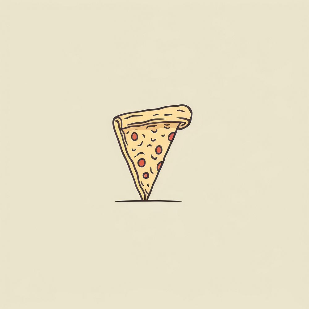 Pizza icon food triangle dessert.