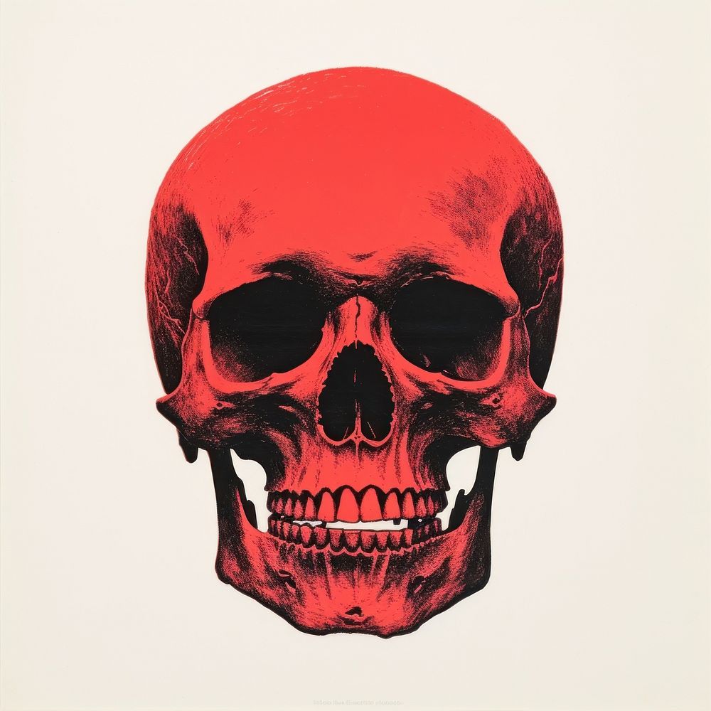 Skull red creativity anatomy.