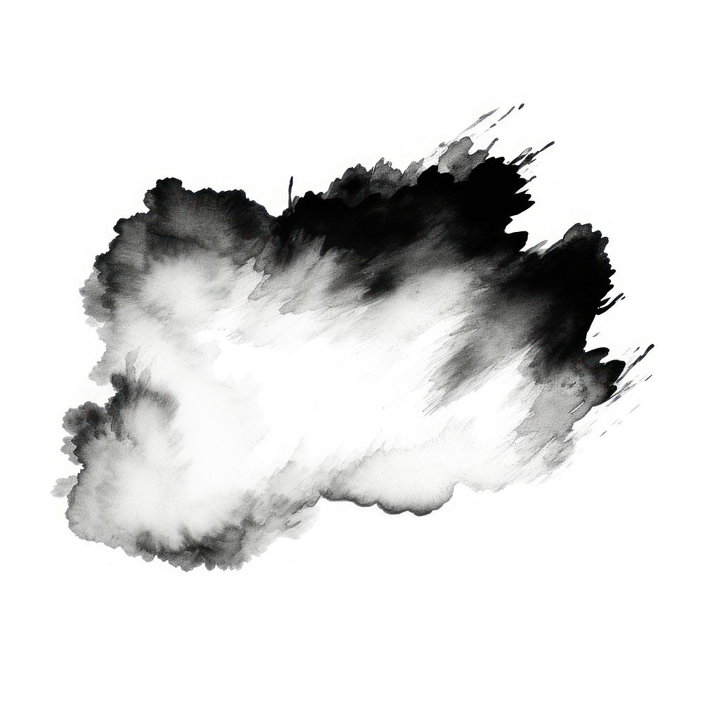 Cloud white black ink.