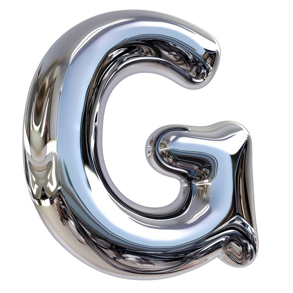 Alphabet G letter silver number aluminum.