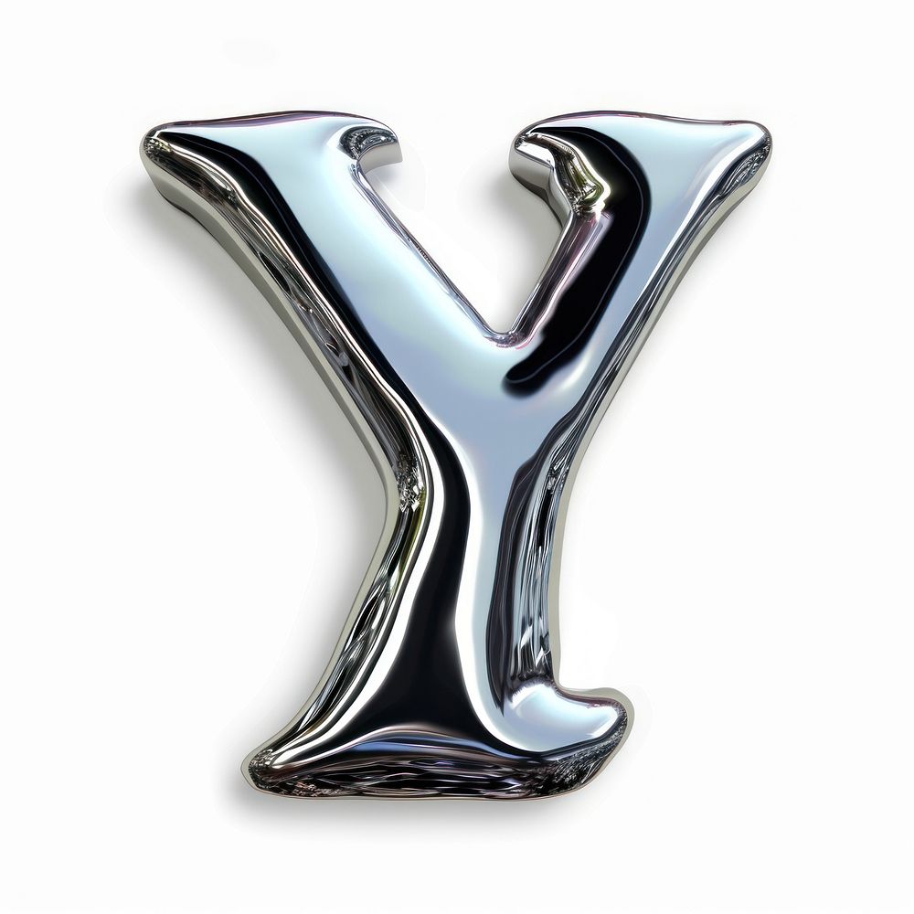 Alphabet Y letter silver weaponry grille.