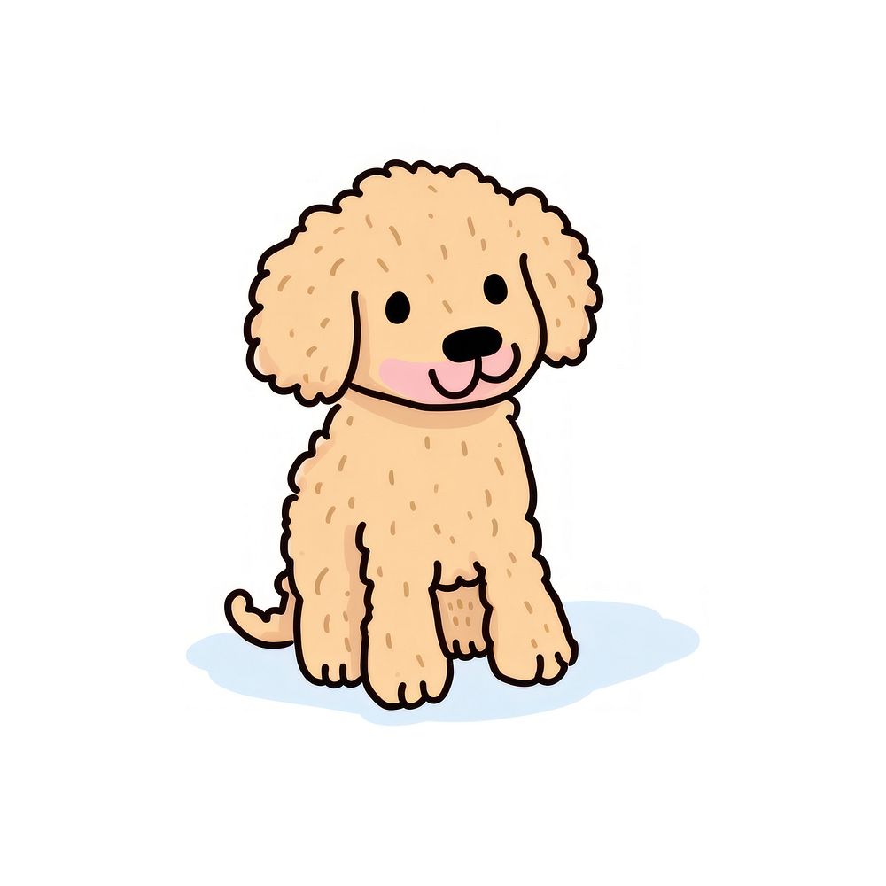 Doodle illustration puppy cartoon mammal animal.