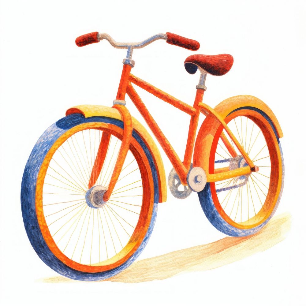 Bicycle vehicle wheel white background.