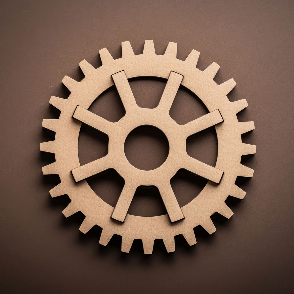 2d gear symbol wheel pattern machine.