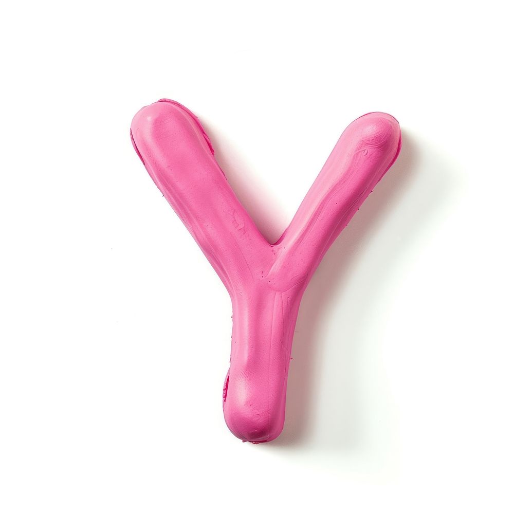 Letter Y purple pink white background.