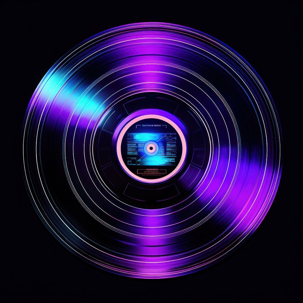 Music records purple violet light.