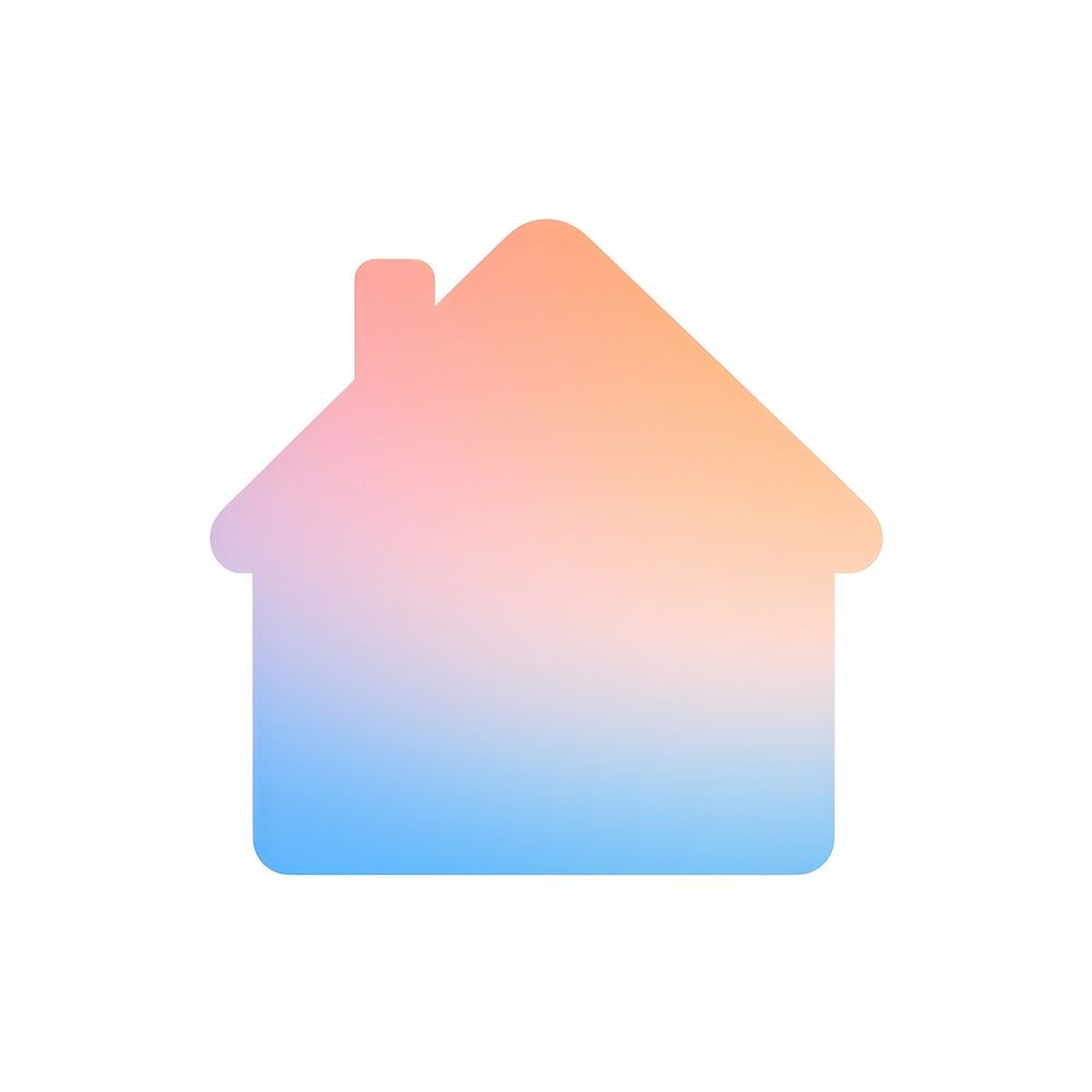 Home icon shape blue white background.