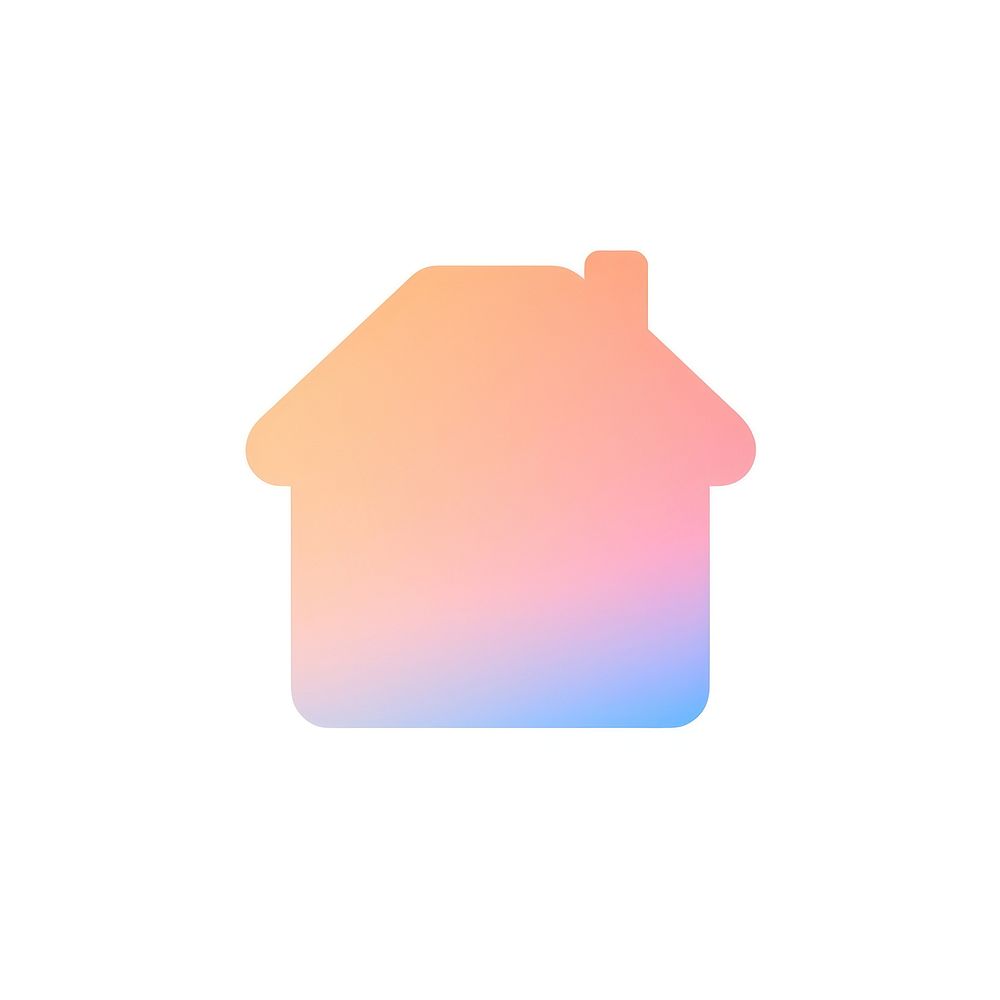 Home icon shape blue white background.